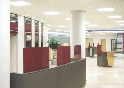 Umbau der Hauptstelle der vereinigten Sparkassen in Murnau; Bauherr: Vereinigte Sparkassen Weilheim